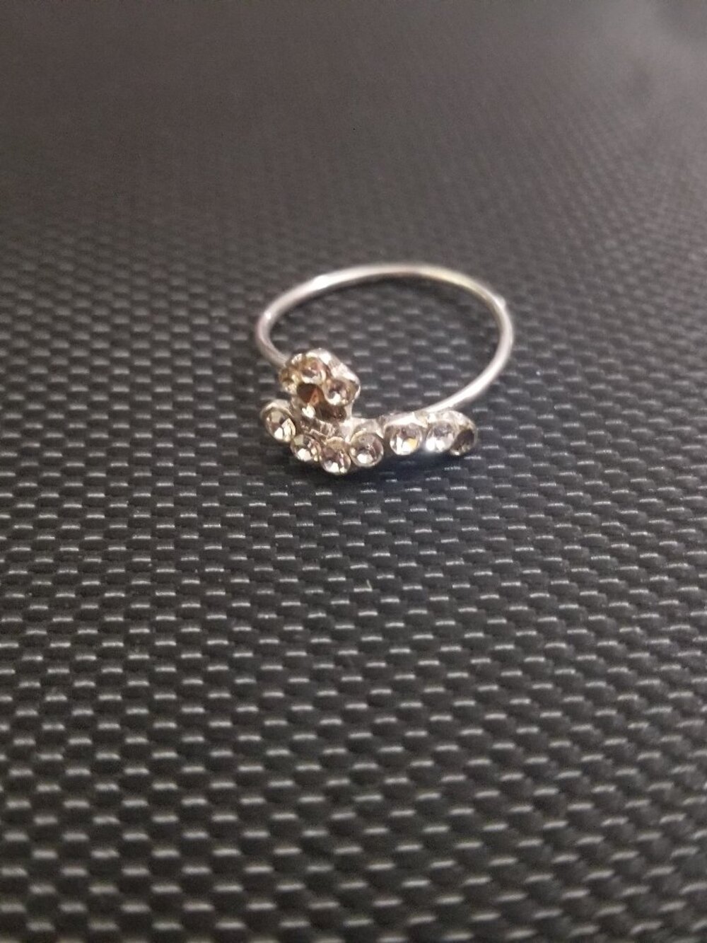 Vintage Little Kids Adjustable Wrap-Around-Ring (OS) with Three Stones Missing